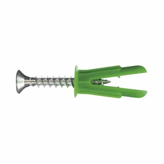 Cheville multi-matériaux + vis 2-5 verte (X 150) - RAM : 91824