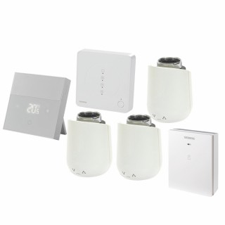 Pack Connected Home : Hub + thermostat sans fil + 3 têtes thermostatiques + récepteur - SIEMENS : PACK4