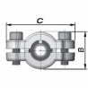 Collier réparation pour acier long DSL 33.7 (1") - GEBO : 01.252.28.03