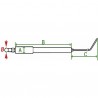 Électrode spécifique CF70-C100 gaz  - DIFF pour Cuenod : 13016582