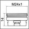 Adaptateur pour aérateur CLINIC SNAP M24x1 - NEOPERL : FLEX1207