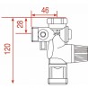 Groupe de sécurité droit téflon - 46mm MF3/4" SFR WATTS - WATTS INDUSTRIES : 2252550