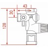 Groupe de sécurité droit laiton - 43mm MF3/4" COMAP - COMAP : 889006-01