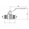 Vanne BS poignée plate MM3/4" - DIFF
