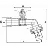 Robinet puisage BS racc nez poignée papillon 1/2" 3/4"