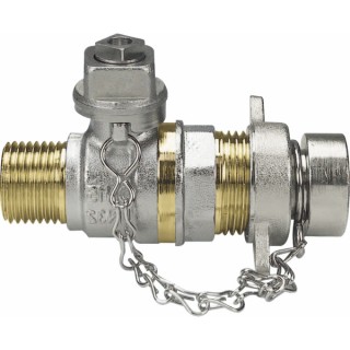 Robinet MM 1/2'' avec clé carré et bouchon 3/4" - EFFEBI SPA : 2157N404