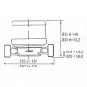 Compteur divisionnaire eau froide NARVAL 3/4" - ITRON : 6UKB15Y110BR50LCBXN_FR