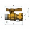 Robinet d'arrêt compteur droit M1/2"xFT3/4" - DIFF