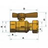 Robinet d'arrêt compteur droit F3/4"xFT3/4"