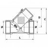 Filtre tamis en Y laiton F1/2" - DIFF