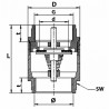 Clapet de non retour obturateur nylon F1/2" - DIFF