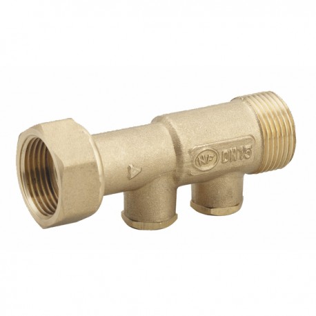 Clapet droit FT3/4"xM3/4" avec bouchon laiton G1/4" long