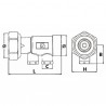 Clapet droit FT3/4"xM3/4" avec bouchon laiton G1/4" long