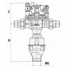 Disconnettore BA2860 DN32 - SOCLA WATTS : 149B3883