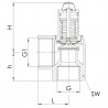 Soupape chauffage 3b molette F1/2" x F3/4" - GOETZE : 651MHNK-15-F/F-1 3B