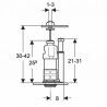 Mécanisme de chasse rincage interrompable type 220 - GEBERIT : 240.155.21.1