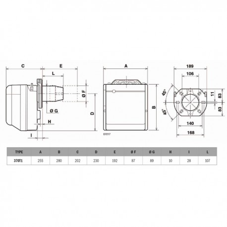 Brûleur fioul GULLIVER BGK1 - 18 à 35 kW - RIELLO : 3737006