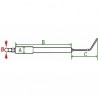 Électrode WG1/2 (X 2) - DIFF pour Weishaupt : 1311011413/7