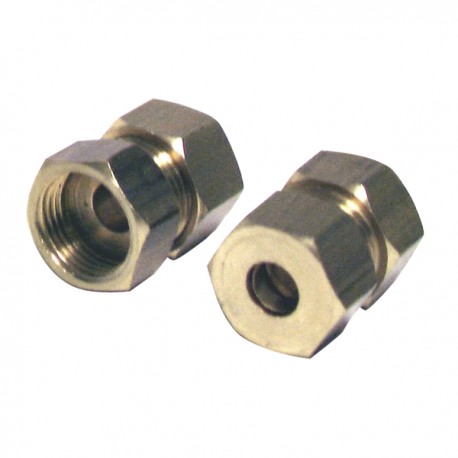 Raccord à olive droit F3/8" x tube 8mm (X 2)