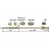 Thermocouple 7 raccords L900mm - DIFF