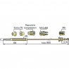 Thermocouple 7 raccords L900mm
