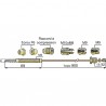 Thermocouple 7 raccords L900mm - DIFF