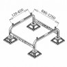 Support au sol pour groupe extérieur XL - DIFF