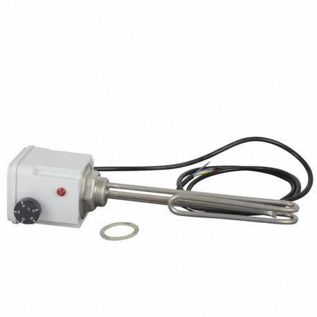 Résistance thermoplongeur solaire, bouchon 1" 1/2 inox 3.0kW, MONO TPSU