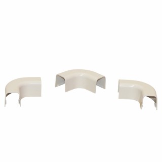 Courbe plane goulotte condensat 25x25 blanc crème (X 20) - DIFF