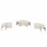 Courbe plane goulotte condensat 25x25 blanc crème (X 20)