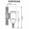 Filtre magnétique VORTEX 300 M3/4" - SENTINEL : V300-GRP3\4M-EXP