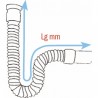 Flexible de vidange extensible Ø40mm - DIFF