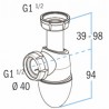 Siphon évier BM552 - NICOLL : 0224286