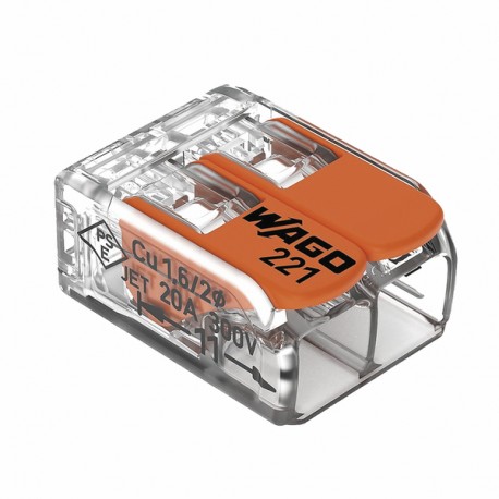 Borne de connexion tous conducteurs 2 fils (X 5)