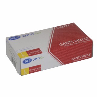 Gant jetable en vinyle T8/9 - L non poudré - DIFF