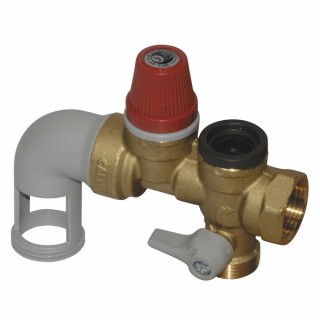 Groupe de sécurité coudé laiton 3/4" NF