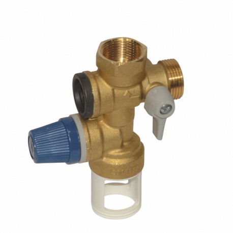 Groupe de sécurité droit en laiton 3/4", siège inox - DIFF