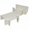 Té de dérivation 140x90 blanc crème 9001 (X 2)
