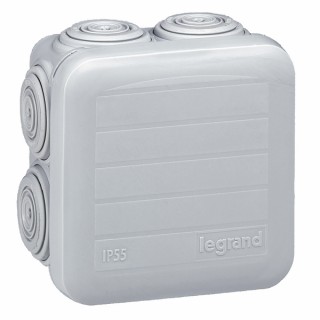 Boite de dérivation carrée PLEXO Ø65x65x40 grise - LEGRAND : 092005