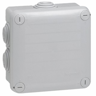 Boite de dérivation carrée PLEXO Ø105x105x55 grise - LEGRAND : 092022