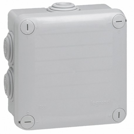 Boite de dérivation carrée PLEXO Ø105x105x55 grise - LEGRAND : 092022