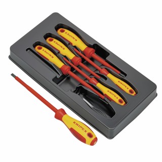 Jeu de 6 tournevis plat/PHILLIPS voltage 1000V - KNIPEX : 00 20 12 V01