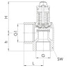 Soupape sanitaire 7b molette F1" x F1"1/4 - GOETZE : 651MWNK-25-F/F-2 7B
