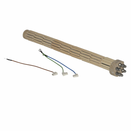 Résistance stéatite barillet tête ovale 3000W, 490mm, TC - DIFF pour Chaffoteaux : 396010-01