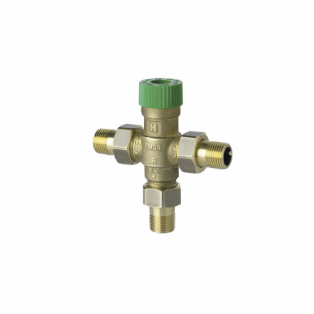 Mitigeur thermostatique ss raccord fileté 3/4" av clapets AR intégrés - HONEYWELL HOME : TM50-1/2ERV