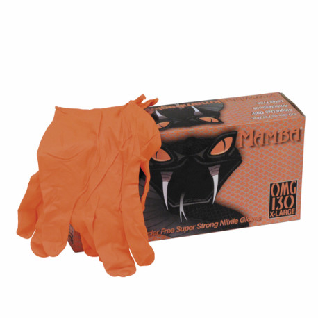 Gants nitrile jetable BLACK MAMBA orange XL T9/10 (X 100) - BLACK MAMBA : BLACKMAMBA ORANGE TXL