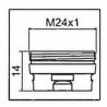 Adaptateur pour aérateur CLINIC SNAP M24x1 - NEOPERL : 1437290