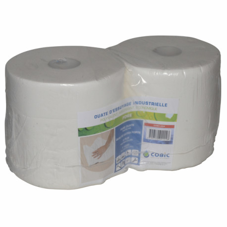 Papier d'essuyage blanc Lot 2 bobines (X 2) - DIFF