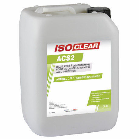 Antigel caloporteur sanitaire et solaire prêt à l'emploi ACS2 - ISOCLEAR