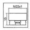Adaptateur pour aérateur CLINIC SNAP M22x1 - NEOPERL : 1437190